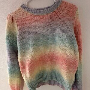 Bohme Strut & Bolt Rainbow Pastel Sweater Women's Size M